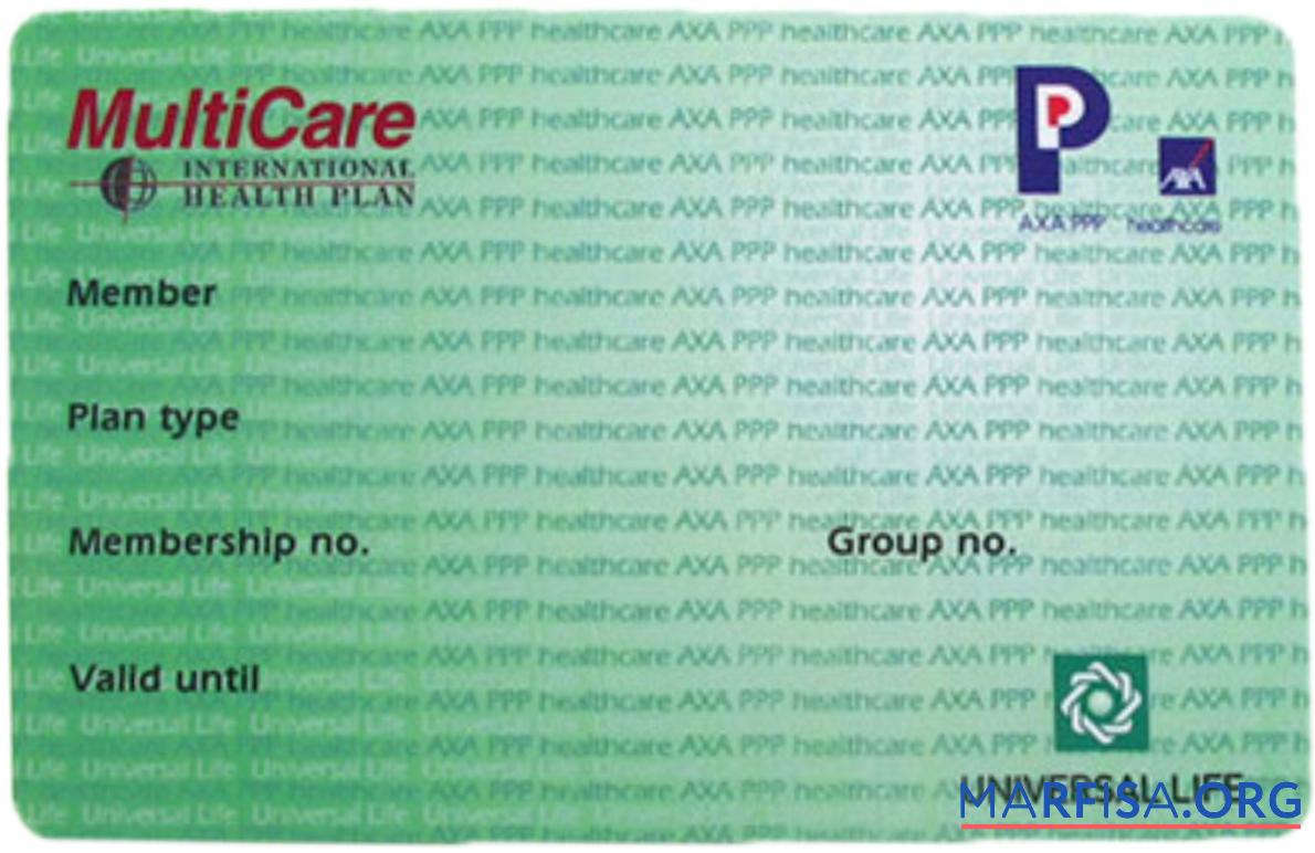 Realistic USA MultiCare international health plan card download for verification